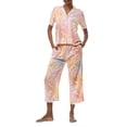 thumbnail image 1 of Splendid Womens Notch Collar Woven Capri Pajama Set Style-RLD0302, 1 of 4
