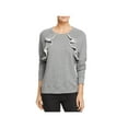thumbnail image 1 of Splendid Women's Ruffled Heather Sweatshirt, Heather Grey, Small, 1 of 2