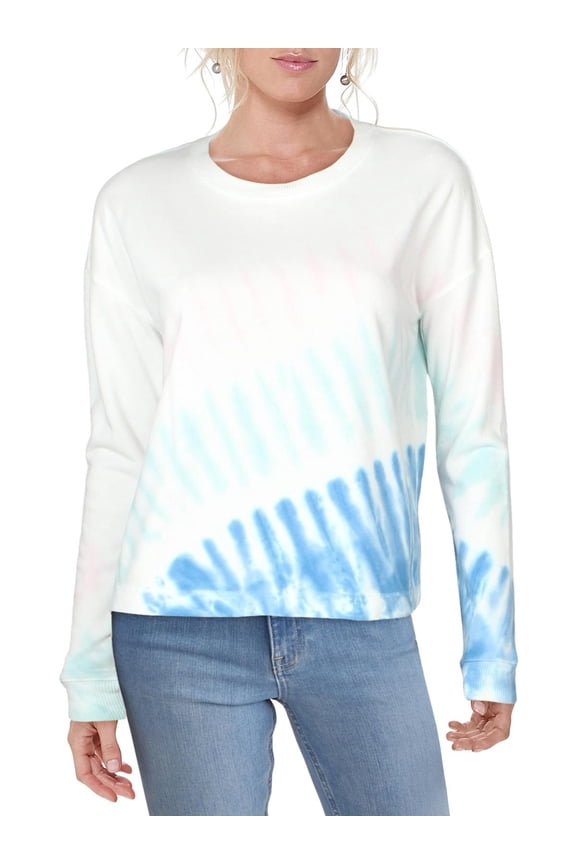 Womens Tie-Dye Long Sleeves T-Shirt Ivory S