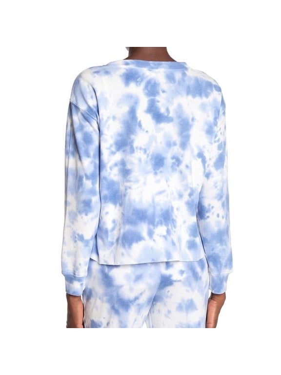 Womens Tie Dye Sweatshirt,Blue Tie Dye,2XL
