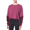 thumbnail image 1 of Splendid Womens Velvet Cropped Sweatshirt Red S, 1 of 2