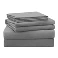 thumbnail image 1 of Splendid's 400 Thread Count Luxurious 100% Cotton Sheet Set of 4 Pcs Short Queen Size 60x75 (1 Fitted sheet,1 Flat Sheet, 2 Pillows covers) for Camper/RV (Solid Dark Grey), 1 of 3