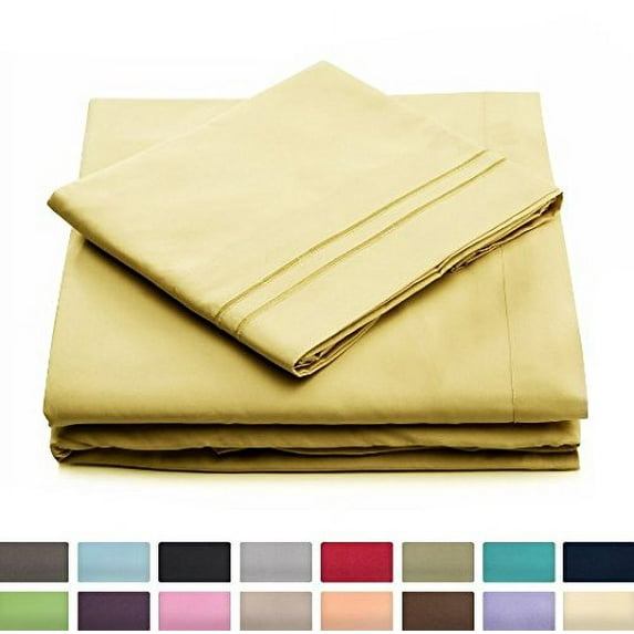 Splendid's Double Brushed Microfiber Super Soft Luxury Bed Sheet Set - Wrinkle Resistant - RV/Camper Short Queen Size - 60 x 75 (Solid Ivory)