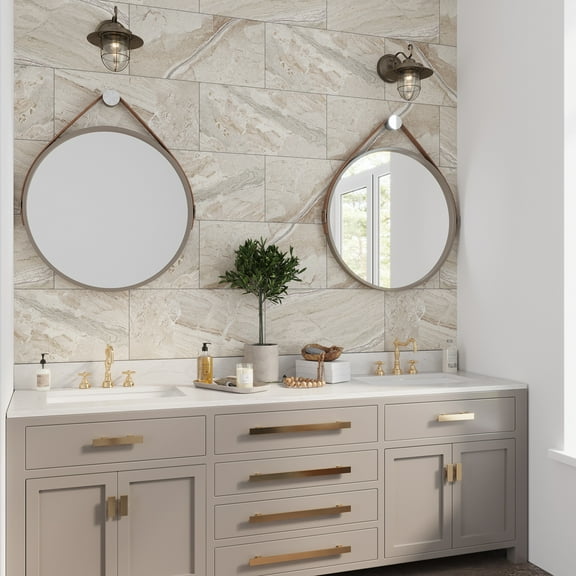 Splendor 11.81 in. x 23.62 in. Matte Beige Porcelain Rectangular Wall and Floor Tile (11.62 sq. ft./case) (6-pack)