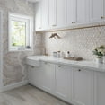 thumbnail image 1 of Splendor 8.9 in. x 12.8 in. Polished Beige Porcelain Mosaic Hexagon Wall and Floor Tile (7.09 sq. ft./case) (9-pack), 1 of 5