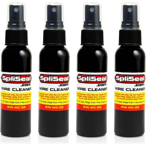 SpliSeal Wire Cleaner - Clean Wire, Effective and Enhance Splice Connectivity - 3 oz, Pack of 4