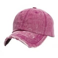 thumbnail image 1 of Splice Denim Washed Visors Casual Unisex Baseball Cap Adjustable Hole Hat,, 1 of 3