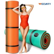 Spliceable Floating Water Mat , VECUKTY 6 x 6' 3 Layer Lily Pad for Beach,Ocean, Lake,Organ&Green