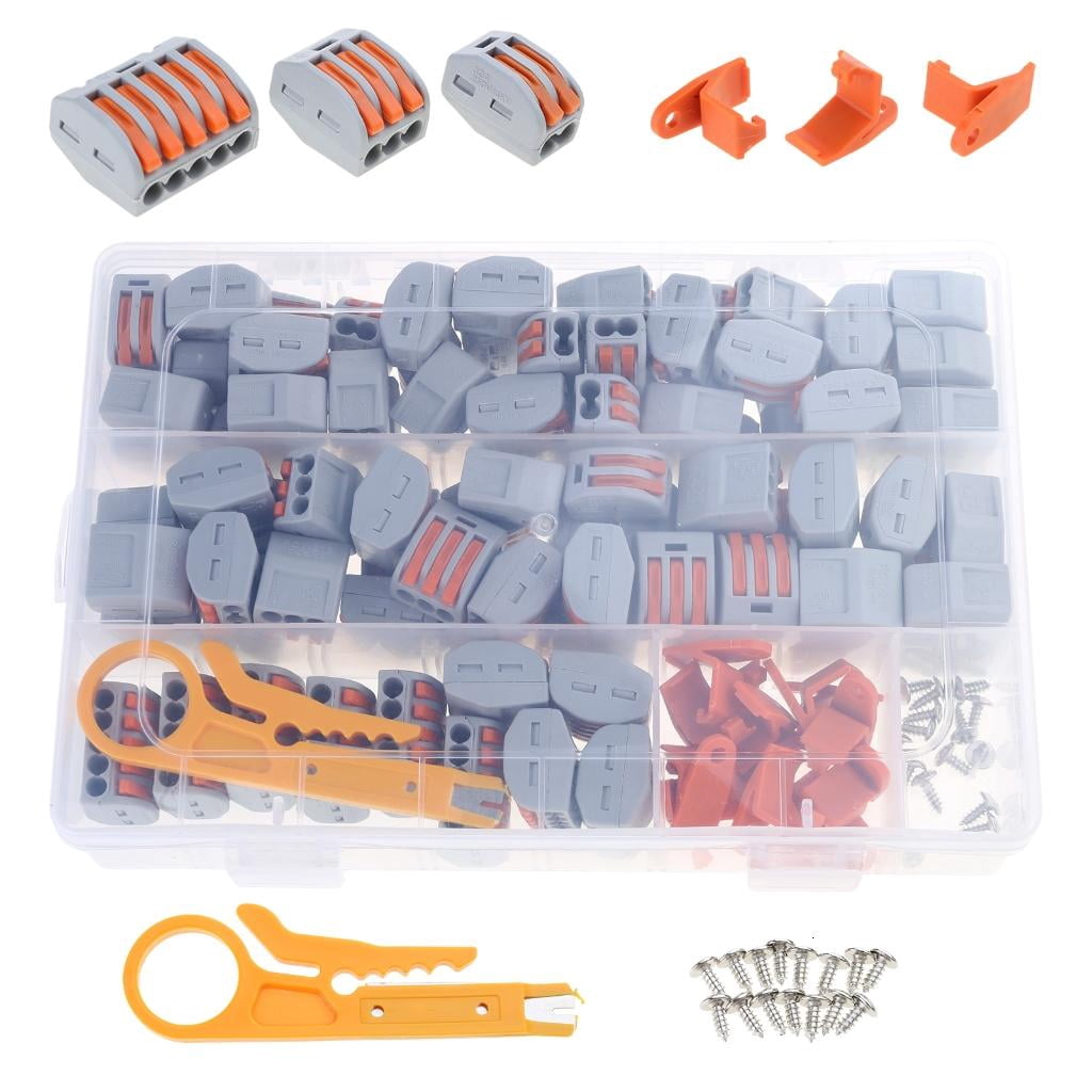 Splicing Connector Assortment Multifunctional Wire Splices Connector Set Compact Electrical Wire Connector set 120pcs