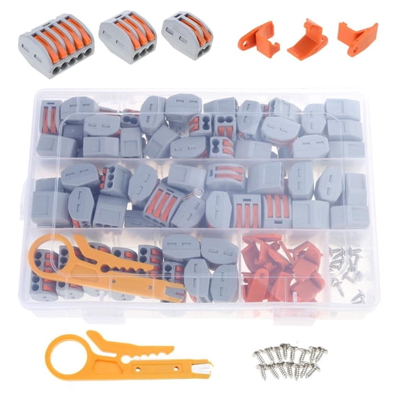 Splicing Connector Assortment Multifunctional Wire Splices Connector Set Compact Electrical Wire Connector set 120pcs