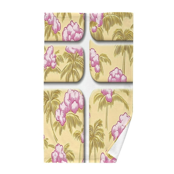 Splicing Palm Trees Soft 100% Cotton Towel, High Absorbency, Single Pack, 16" x 28"