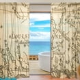 thumbnail image 1 of Splicing Pattern Old Map America New Orleans Semi Sheer Curtains Window Voile Drapes Panels Treatment-55X84in for Living Room Bedroom Kids Room, 1 of 4