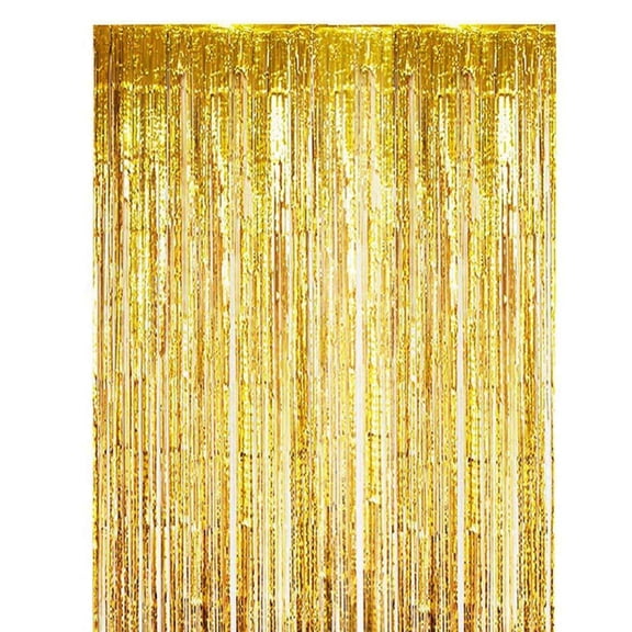 Splihome 1*2M Party Background Wall Decoration Thick Rain Curtain Wedding Party Birthday Gold