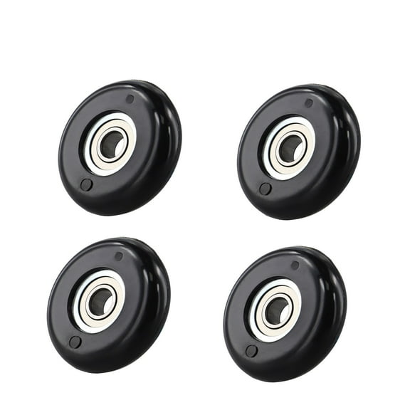 Splihome 1/4 Pcs Rowing Machine Rollers 8X40X10Mm Rower Wheel Nylon+Steel Coated Bearing Wheels 8X40X10Mm Seats Cushion Moving Wheels New