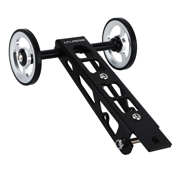 Splihome 1×Stable and Silent Easy Wheel for Rhine- Birdy- 123 Series Folding Bike Rear Rack Ezwheel Long Lasting Durability，silver