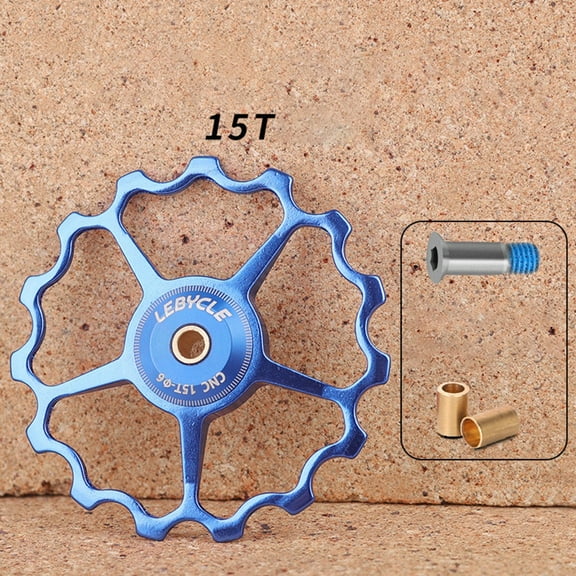 Splihome 11/13/15T-Mtb Bicycle Rear Derailleur Pulley Wheel Aluminum Alloy Road Bike Guide Roller Idler Part Cycling Accessories 4 Colors,blue 15T