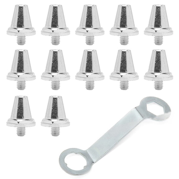 Splihome 12Pcs Football Boot Studs Spikes Stable Non-Slip for Rugby Shoes Hiking Shoes,15Mm