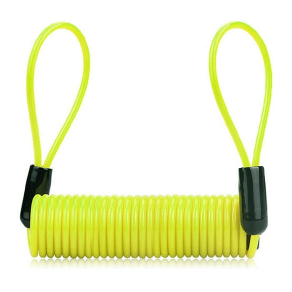 Splihome 1Pc 1.2M Bike Spring Cable Lock Anti-Theft Rope Alarm Disc Lock Bicycle Security Reminder Motorcycle Theft Protection Portable,Yellow