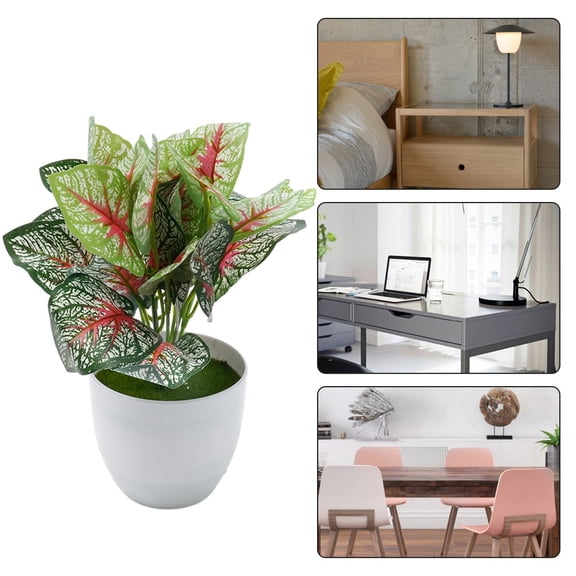 Splihome 1Pcs Fresh Fresh Artificial Foliage Desktop Plant Potted Mall 3#