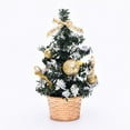 thumbnail image 1 of Splihome 20Cm Artificial Table Mini Christmas Tree Home Decoration Festival Miniature Gold 1#, 1 of 6