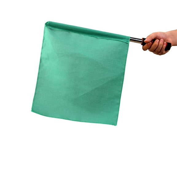 Splihome 35*31Cm Soccer Referee Flags Red Green Yellow White Football Linesman Flags Sports Game Referee Equipment Durable Sporting Goods,Green