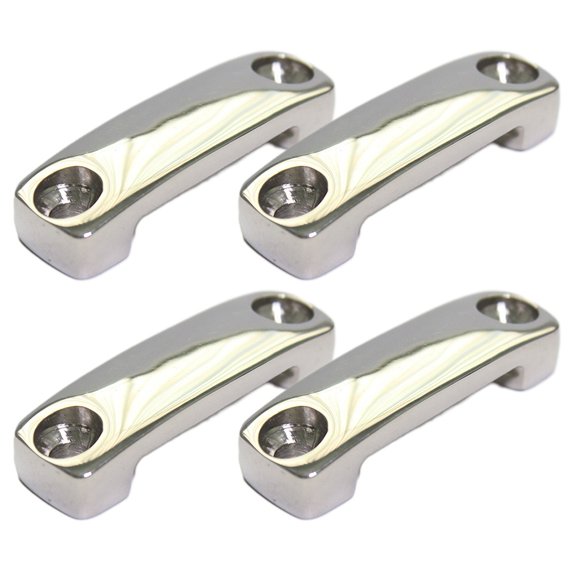 Splihome 4Pcs Sainless Steel Top Strap Pad Eye Marine Connecting Bridge For Yacht Kayaks