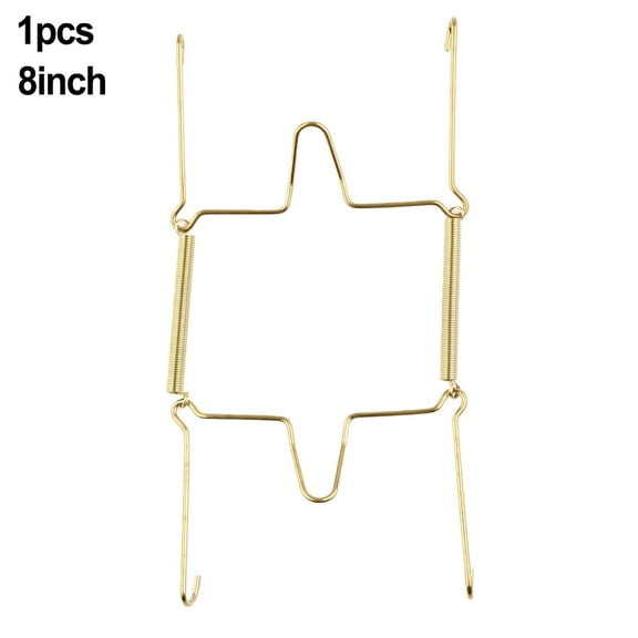 Splihome 5 Sizes Wall Display invisible Dish Hangers Adjustable Plate Spring Holder 1/5Pc 8inch