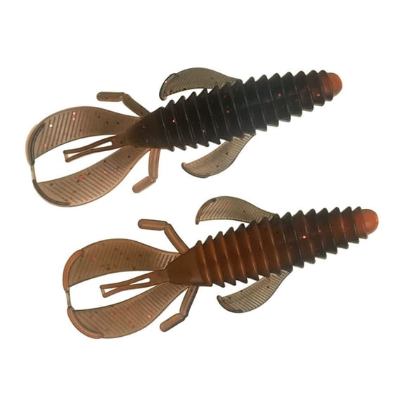 Splihome 50Pcs 8Cm/4.7G Sinking Obstacle Shrimp Bait Fishing Worms Wacky Lure