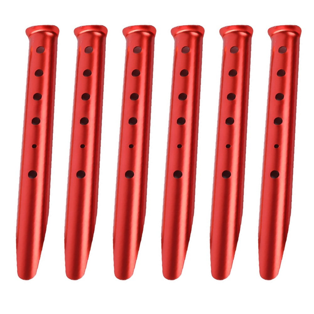 Splihome 6Pcs 31Cm Beach U-Shape Tent Stakes Camping Tent Pegs for Outdoor Camping Hiking Beach Snow Sand Ground Tarp Accessories 6 Color