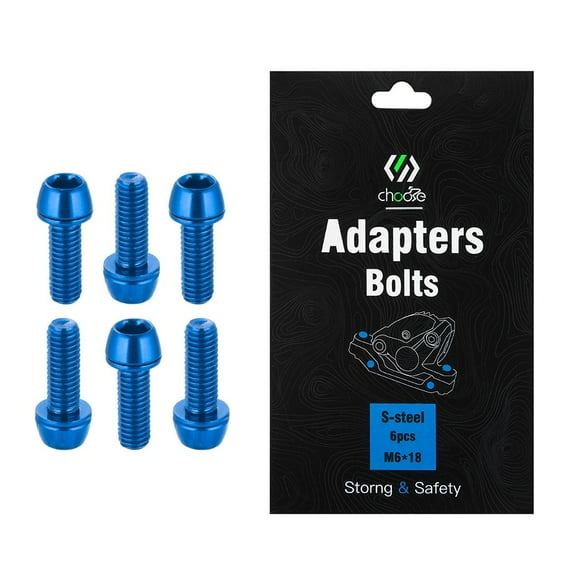 Splihome 6Pcs Disc Brake Caliper Fixing Bolts M6*18Mm Mtb Bike Bicycle Screws
