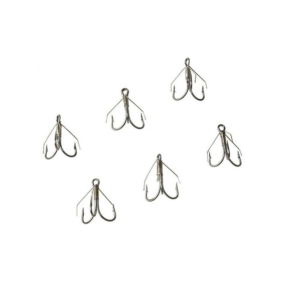 Splihome 6Pcs Tying Wire Fishhook 27.5/30.6Mm Metal Tooth Protection Three Hooks for Fish Deep Anti-Hang Bottom Grass Block Lure Anchor