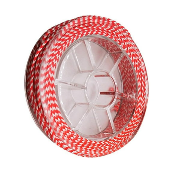 Splihome 8 Strands Braided Fishing Line Jigs Light Weight Red+White Roll Line Trolling 0.8/1.0Mm 1 Pc 10M Assist Hook Line