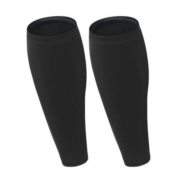 Splihome A Pair Sport Compression Calf Sleeves Footless Compression Socks Running Cycling Black