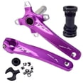 thumbnail image 1 of Splihome Aluminum Mtb Bicycle 170Mm Crankset Crank & Bottom Bracket Kit Purple, 1 of 7