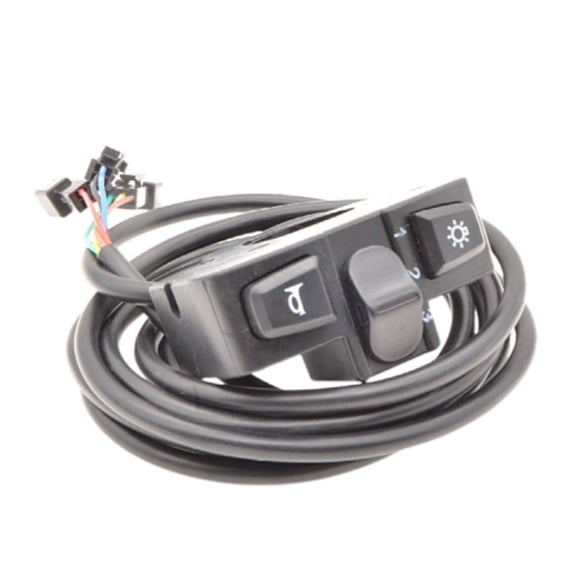 Splihome Conversion Switch Ebike Handlebar Switch Power Outlet Switch Throttle Control Pin Fog Light Switch General Lights Switch，3 in1