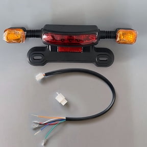 Splihome Electric Bicycle Brake Taillight 48/60V/12V Driving Light Turn Signal 3-in-1 Taillight with 50Cm Cable E-Bike Lamp Accessories