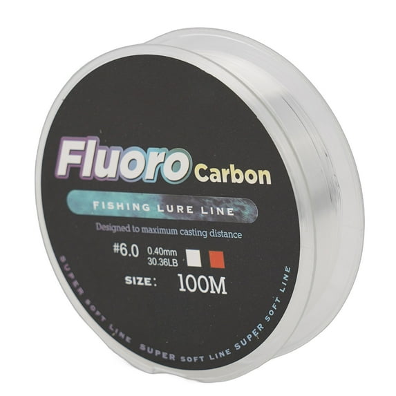 Splihome Ftk 100M Fluorocarbon Fishing Lure Line 4.13-34.32Lb Carbon Fiber Leader Fly Fishing Line Super Soft Line Pesca,White 6.0-0.40Mm-30.36Lb
