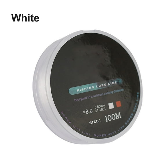 Splihome Ftk 100M Fluorocarbon Fishing Lure Line 4.13-34.32Lb Carbon Fiber Leader Fly Fishing Line Super Soft Line Pesca,White 8.0-0.50Mm-34.32Lb
