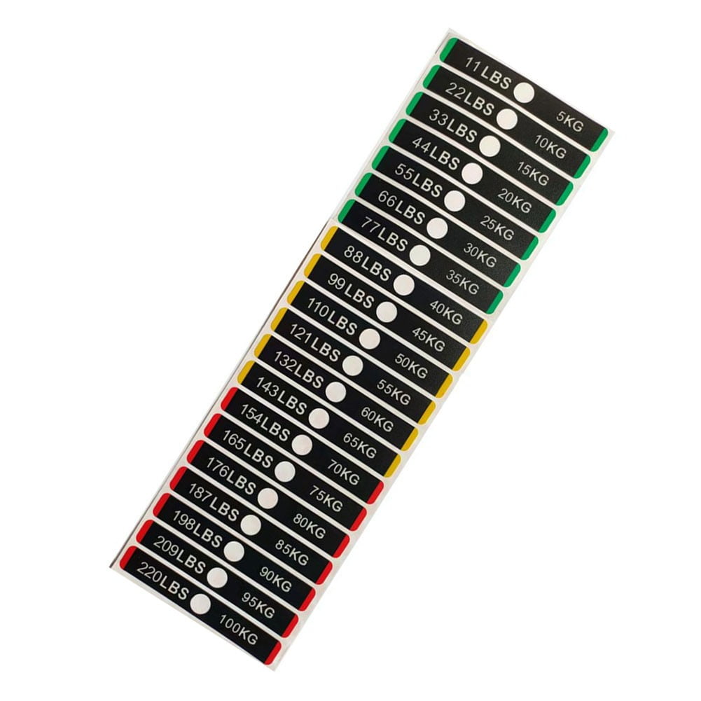 Splihome Gym Equipment Weight Stack Labels 5-100/150Kg 4.5-90Kg 6.83 ...