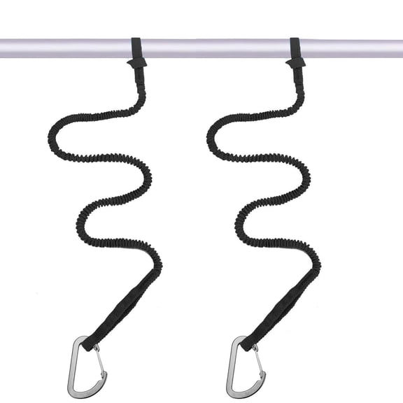 Splihome Kayak Paddle Tether/Coiled Kayak Fishing Leash with Carabiner For Paddle B