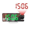 thumbnail image 1 of Splihome Led Projection Alarm Clock Display Temperature Sensing Electronic Clock green light, 1 of 9