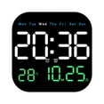 thumbnail image 1 of Splihome Led Wall Clock with Remote Control Display Temperature Room Desktop Clock Three colors, 1 of 8