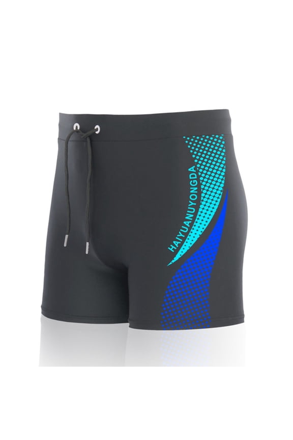 Men Swimming Trunks Quick-Drying Beach Shorts Swim Boxer Trunks with Drawstring Lined L-5Xl Swim Briefs Man Sportswear