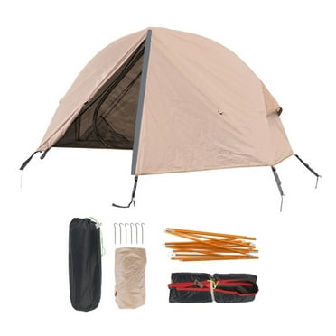 Splihome Outdoor Off The Ground Waterproof Single Person Tent Used with Bed For Camping Khaki