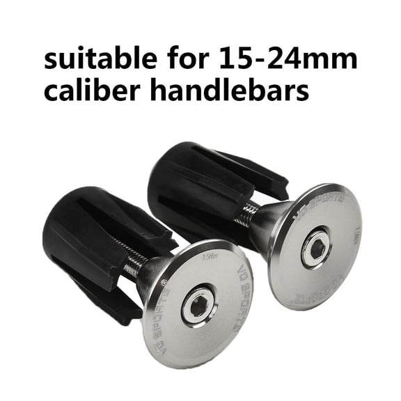 Splihome Road Bike Handlebars Grip Ends Cap Racing Handle Bar Road Bike Handlebar Grip Ends Cap Locks for Cycling Bicycle Accessories,Titanium