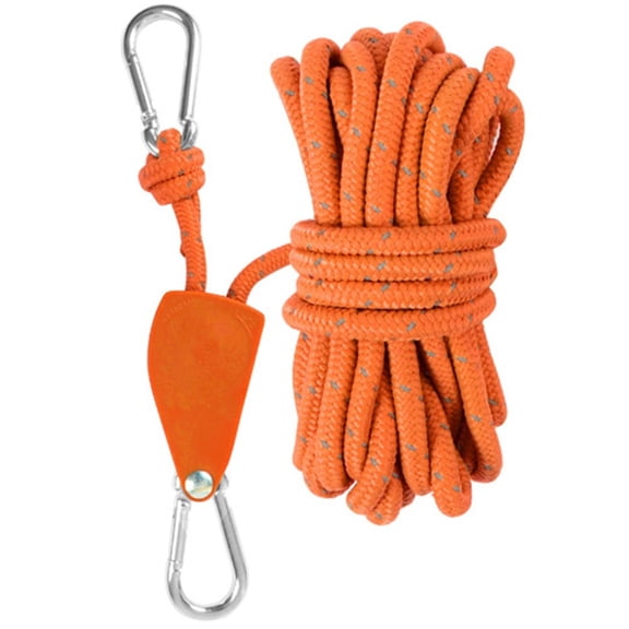 Splihome Rope Buckle Pulley 185G 6Mm*5M Adjustable White/Black/orange/Red/Green