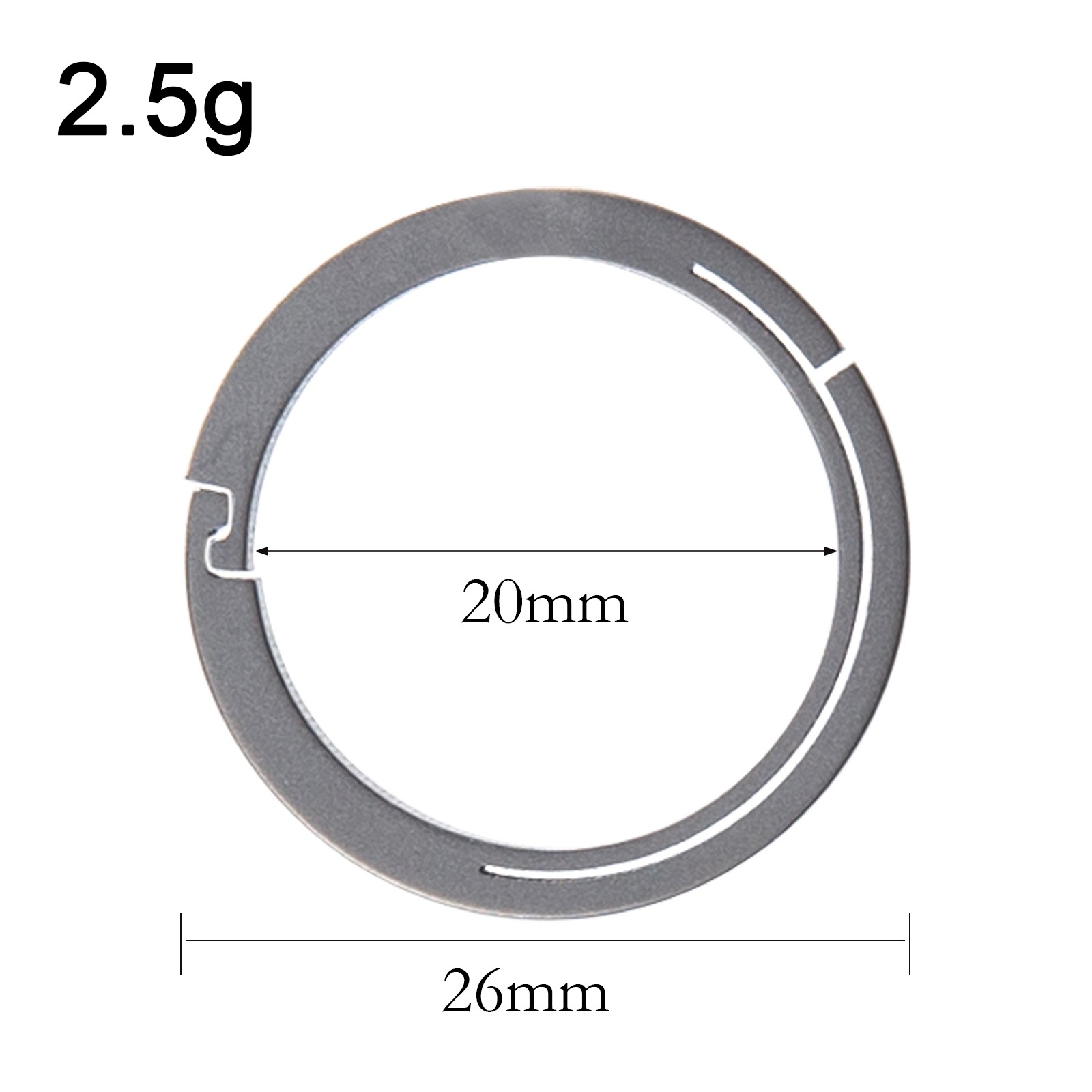 Splihome Titanium-Alloy Key Rings Pendant Super Lightweight Keyfob18/22 ...