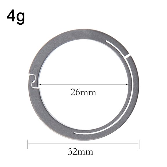 Splihome Titanium-Alloy Key Rings Pendant Super Lightweight Keyfob18/22/26/32Mm for Keychains Quick Release Side Pushing Key organizer