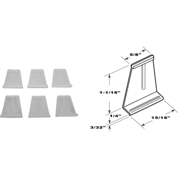 Spline Channel Pull Tabs, White (25-pack)