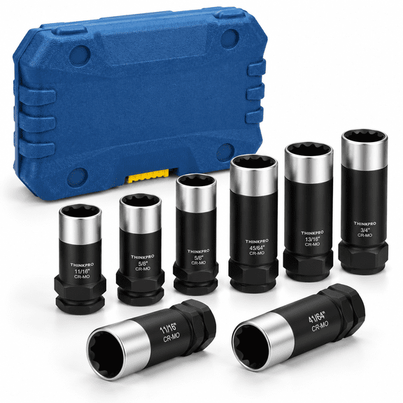 Spline Lug Nut Socket Set 5/6/7/12 Wheel Lock Removal Kit
